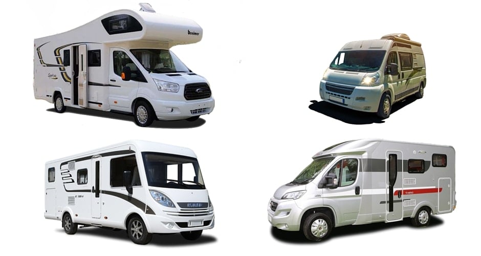 Differents types de camping car