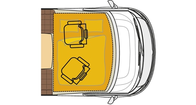 Lit Pavillon plan camping-car