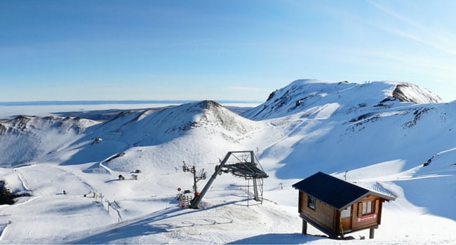 Ski dans le Massif Central en camping-car station Chastreix Sancy