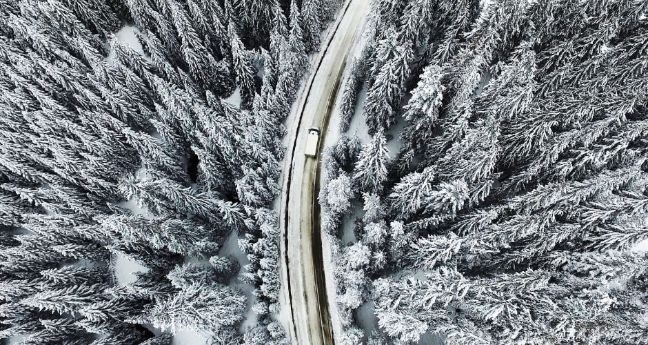 Conseils pour la conduite sur neige en camping-car