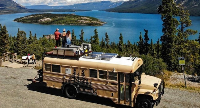 bus amenage rooftop