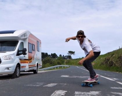 longskate et camping-car