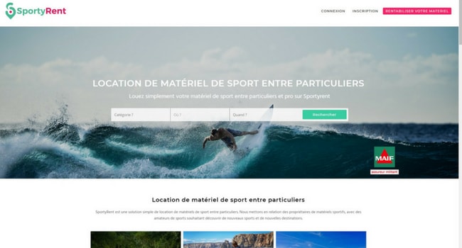 Sporty rent startup sport