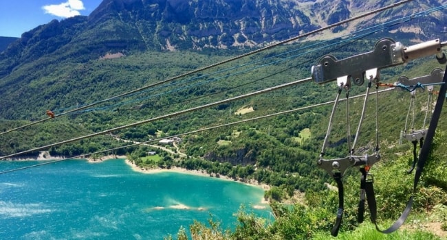 L'Aragon en camping-car_Vallée de Tena en tyrolienne