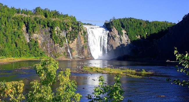 En route vers le Quebec en camping-car Chutes de Montmorency