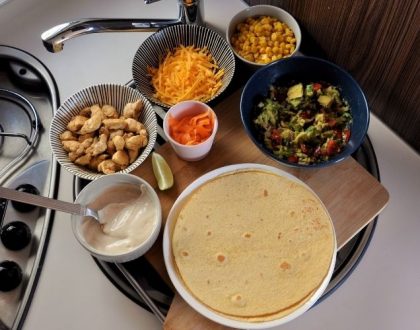 Recette en camping-car : Tacos mexicains au poulet