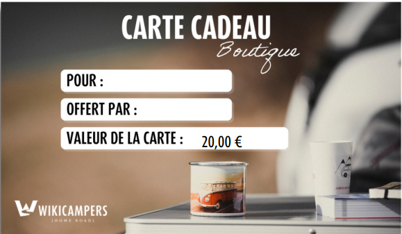 Carte cadeau boutique Wikicampers