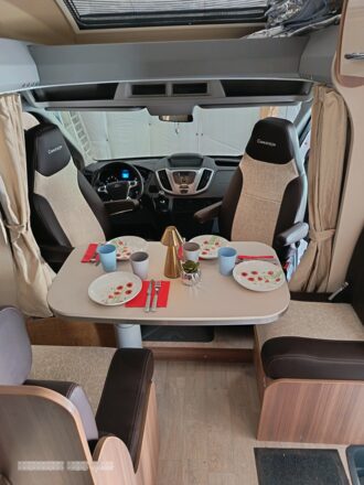 FORD TRANSIT 2014 2.0 TDCI 130 CH EU6 350EL 3.5T CHAUSSON FLASH 628 EB AVEC LIT DE PAVILLON image